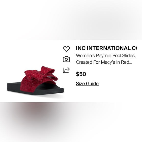 INC International Concepts Women's Red Bow Sandals - Picture 1 of 2